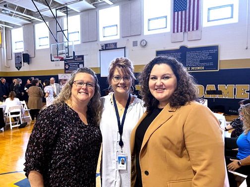 Pictured from left to right is Michel (Branch Manager, Watkins Glen, NY), Michelle (Branch Manager, Elmira), and Jocelyn (Community Development Liaison)