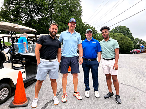 Pictured are the Visions employees that participated in the 2022 Centro Hispano Latino Golf Classic; Derek, Jacob, Dan, and Shawn.