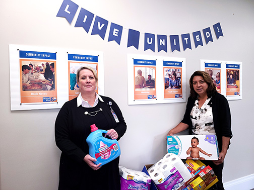 Pictured: Jane Hodgson (Service & Sales Representative - Visions Cortland Office) and Christella Yonta (Executive Director - United Way for Cortland County)