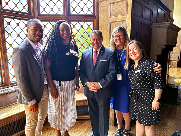 Joe Morelle with Visions FCU staff