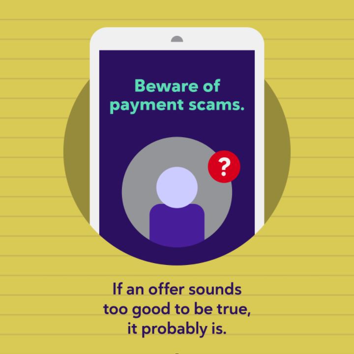 Beware of payment scams.