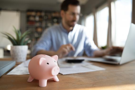 man doing finances